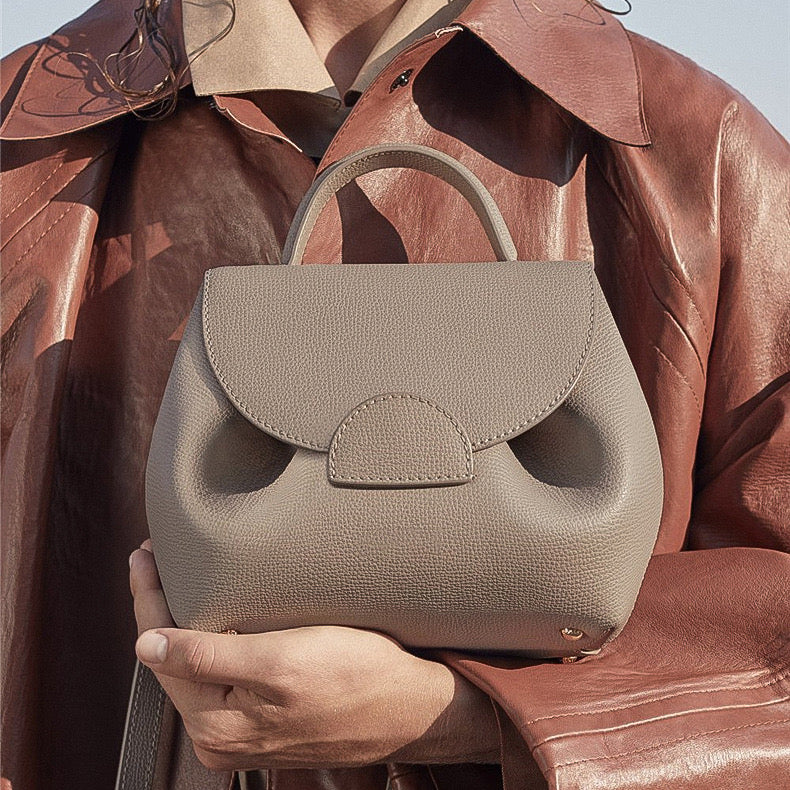 Mini Satchel – Dove Pebble